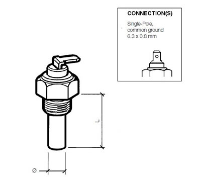 Oil temperature sender 150°C